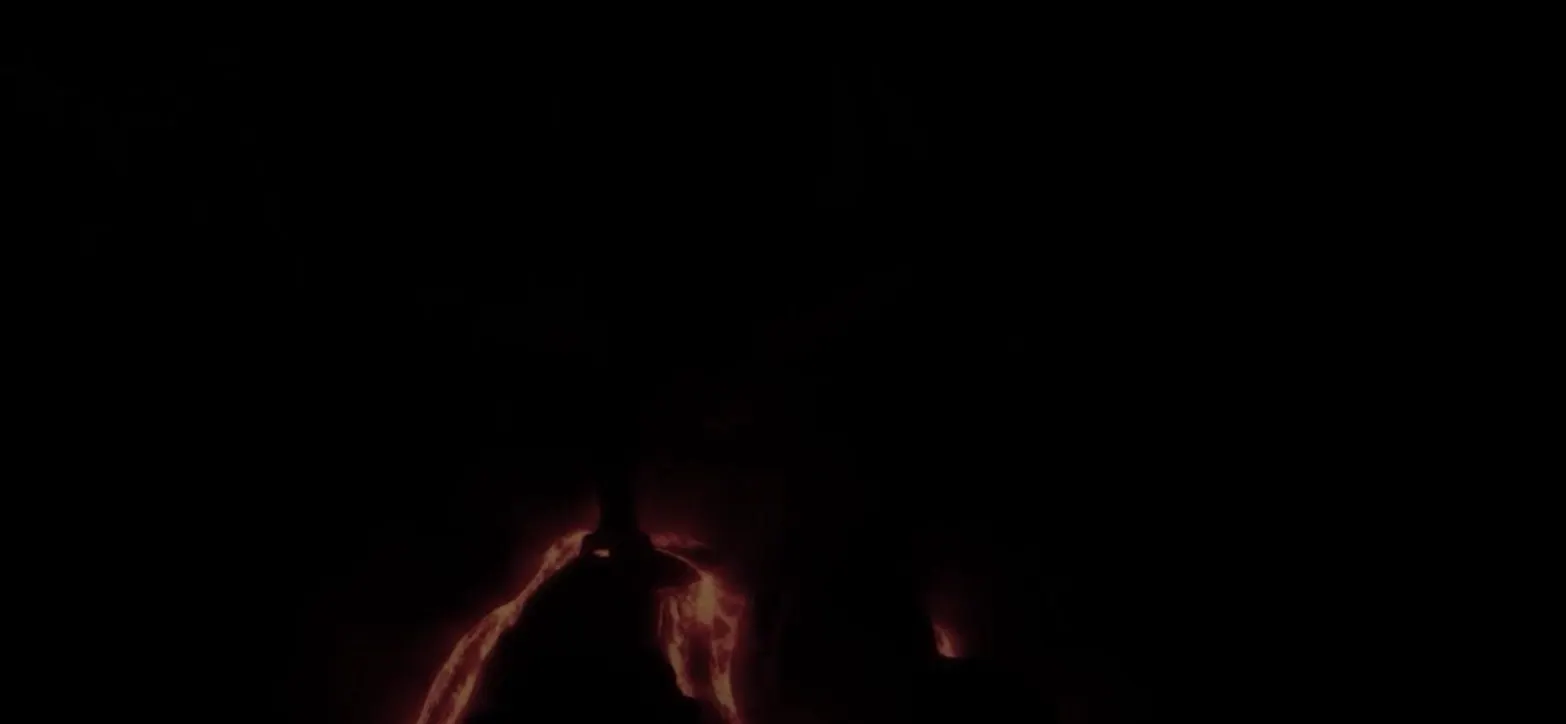 Isolated lava pass on a black background
